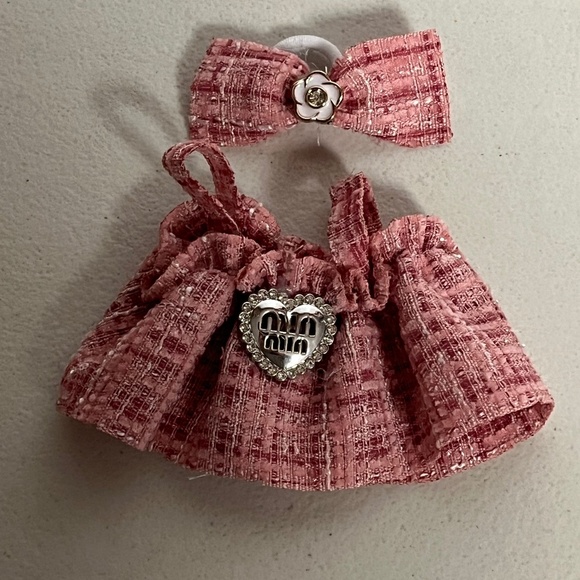 Labubu Designer Dress Bow Clothing Outfit Pink Clothes Accessories Monsters Doll - Picture 2 of 5